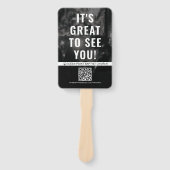 Custom Church Welcome Fan met QR-code Handwaaier (Voorkant)