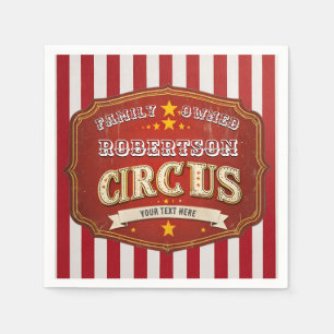 Custom Circus Stripe – familienaam Servet