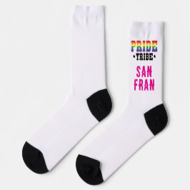 Custom City Kleurrijke LGBTQ + Rainbow Pride Tribe Sokken