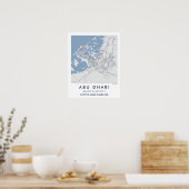 Custom City Map Abu Dhabi UAE Wall Art Poster (Keuken)