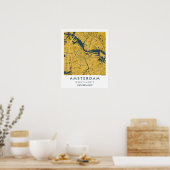 Custom City Map Amsterdam Netherlands Poster (Cuisine)