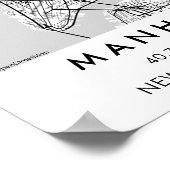 Custom City Map Manhattan New York Poster (Hoek)