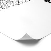 Custom City Map Paris France Poster (Coin)