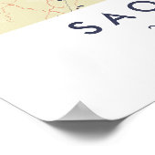 Custom City Map Sao Paulo Brazil Wall Art Poster (Coin)