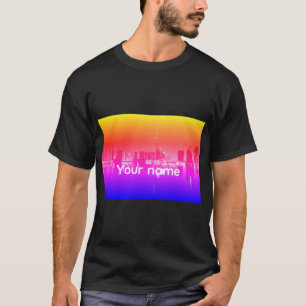 Custom City Uitzicht T-shirt – gepersonaliseerde n