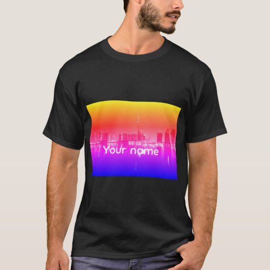 Custom City Uitzicht T-shirt – gepersonaliseerde n (Voorkant)
