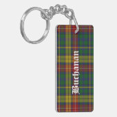 Custom Clan Buchanan Tartan Pset Sleutelhanger (Voorkant Links)