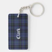 Custom Clan Clark Tartan Pset Sleutelhanger (achterkant)