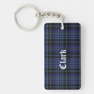 Custom Clan Clark Tartan Pset Sleutelhanger