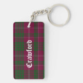 Custom Clan Crawford Tartan Pset Sleutelhanger (achterkant)