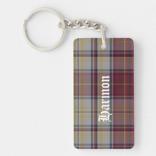 Custom Clan Harmon Tartan Plaid Sleutelhanger (Voorkant)