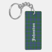 Custom Clan Johnston Tartan Pset Sleutelhanger (Voorkant Links)