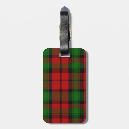 Custom Clan Kerr Tartan Pset Bagagelabel (Achterkant verticaal)