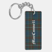 Custom Clan MacConnell Tartan Plaid Sleutelhanger (Voorkant Links)