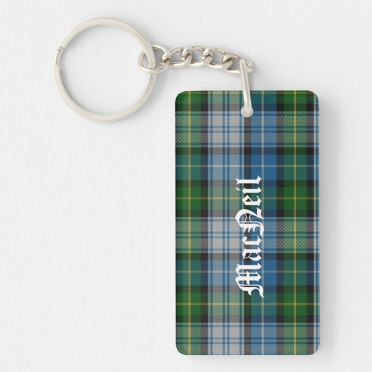 Custom Clan MacNeil Tartan Plaid Sleutelhanger (Voorkant)