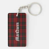 Custom Clan MacQueen Tartan Pset Sleutelhanger (achterkant)
