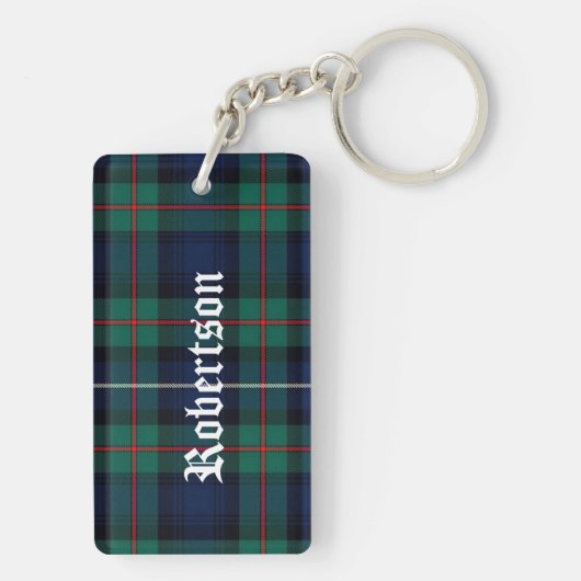 Custom Clan Robertson Tartan Pset Sleutelhanger (achterkant)