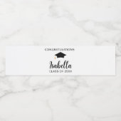 Custom Class of 2025 Graduation Party Favors Afstu Waterfles Etiket (Enkel label)
