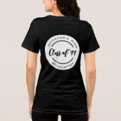 Custom Class of School Graduate Reunion Circle  Tri-Blend Shirt (Achterkant)
