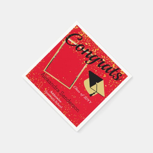 Custom Class Photo School Afstuderen Servet (Hoek)