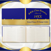 Custom Class Reunion Gastenboek, uw kleuren, tekst Gastenboek