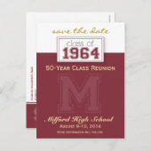 :custom: Class Reunion Save-the-Date Aankondiging (Voorkant / Achterkant)