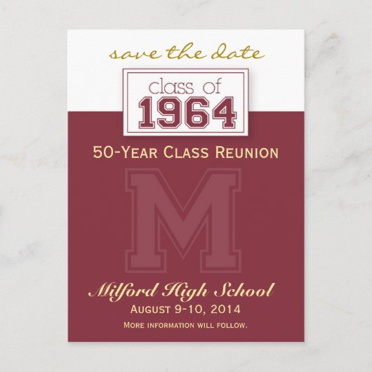 :custom: Class Reunion Save-the-Date Aankondiging (Voorkant)