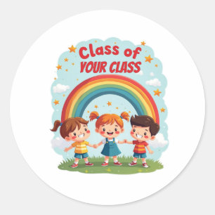 Custom Class Room Design voor kinderen Ronde Sticker