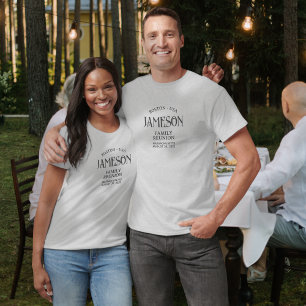 Custom Classic Arch Script Family Reunion T-shirt