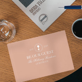 Custom Classic Be Our Guest Household Guest Book Gastenboek