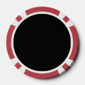 Custom Classic Elegant Monogram Zwart Poker Chips (Achterkant)