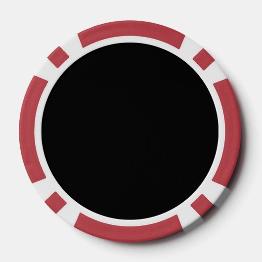 Custom Classic Elegant Monogram Zwart Poker Chips (Achterkant)