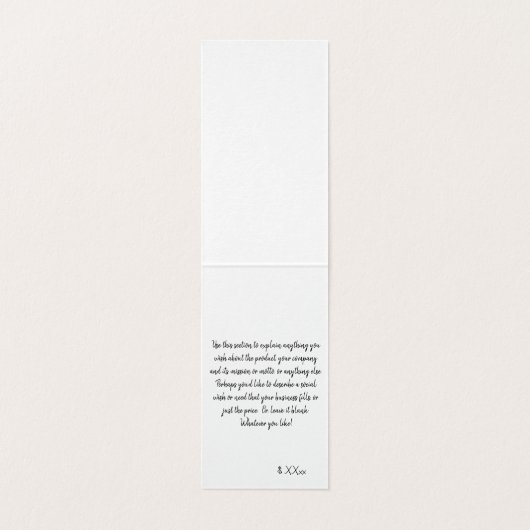 Custom Classic Self-Stand Earring Display Cards (Inside Unfolded)