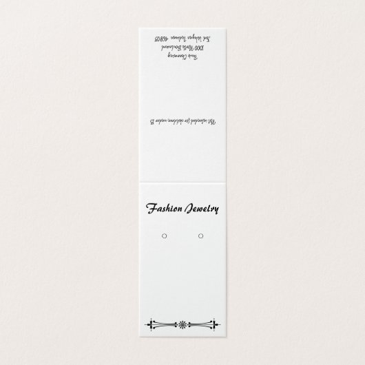 Custom Classic Self-Stand Earring Display Cards (Outside Unfolded)