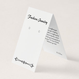Custom Classic Self-Stand Earring Display Cards