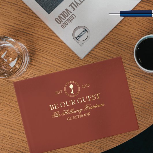 Custom Classic Soyez Notre Guest Book