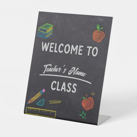 Custom Classroom Decor - Welkom poster Reclamebord Met Voetstuk (Voorkant)