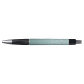Custom Classy Aqua Seafoam Green Leather Pattern Pen (Voorkant)