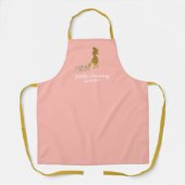 Custom Cleaning Service Co. Naam Pink & Gold Perso Schort (Voorkant)