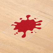 Custom Clear Acrylic Invitation – Red Splash Art (Poser)