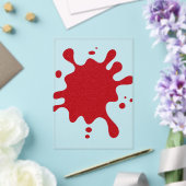 Custom Clear Acrylic Invitation – Red Splash Art (Insitu (Mariage))