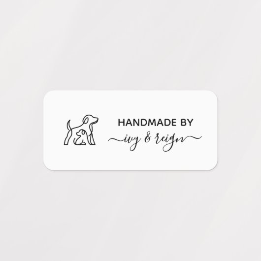 Custom clothing Label for crafter with pet icon (Design 1)