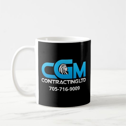Custom CMG Contracting Ltd Black Mug (Gauche)