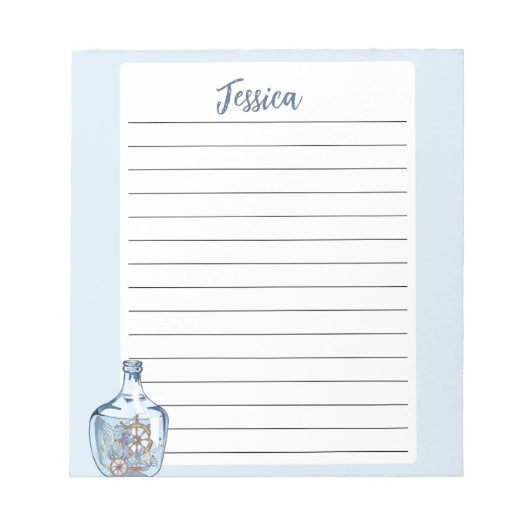 Custom Coastal Notitieblok – gepersonaliseerd (Voorkant)