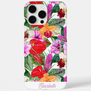 Custom Coastal Paradise Blooms Hoesje-Mate iPhone 16 Pro Max Hoesje