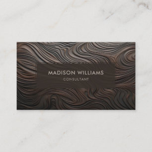 Custom Coffee Brown Wood Fancy Professional Visitekaartje