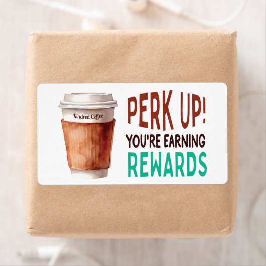Custom Coffee Cafe Loyalty Etiket (Insitu)