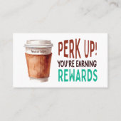 Custom Coffee Cafe Loyalty Visitekaartje (Voorkant)