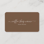 Custom Coffee Loyalty Kaart Eenvoudig script (Achterkant)