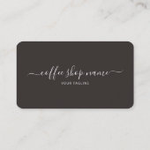 Custom Coffee Loyalty Kaart Eenvoudig Script Zwart (Achterkant)